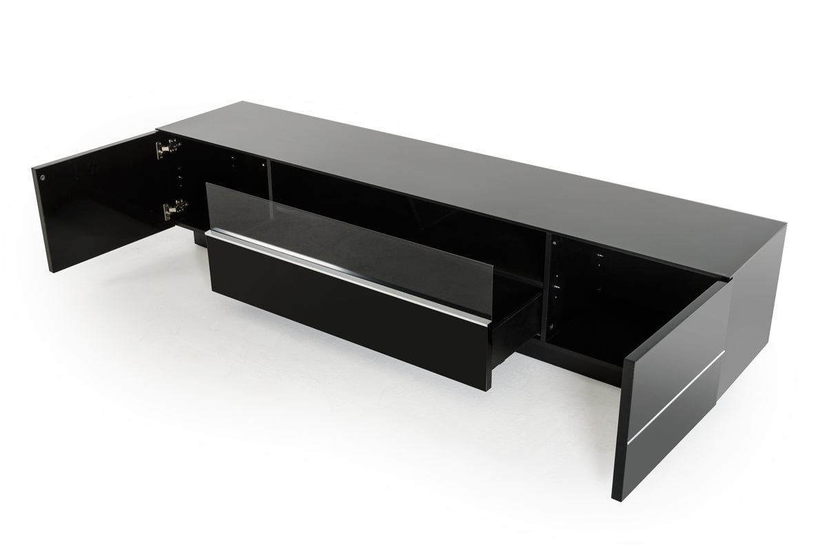 VIG Furniture Modrest Caeden Black High Gloss TV Stand