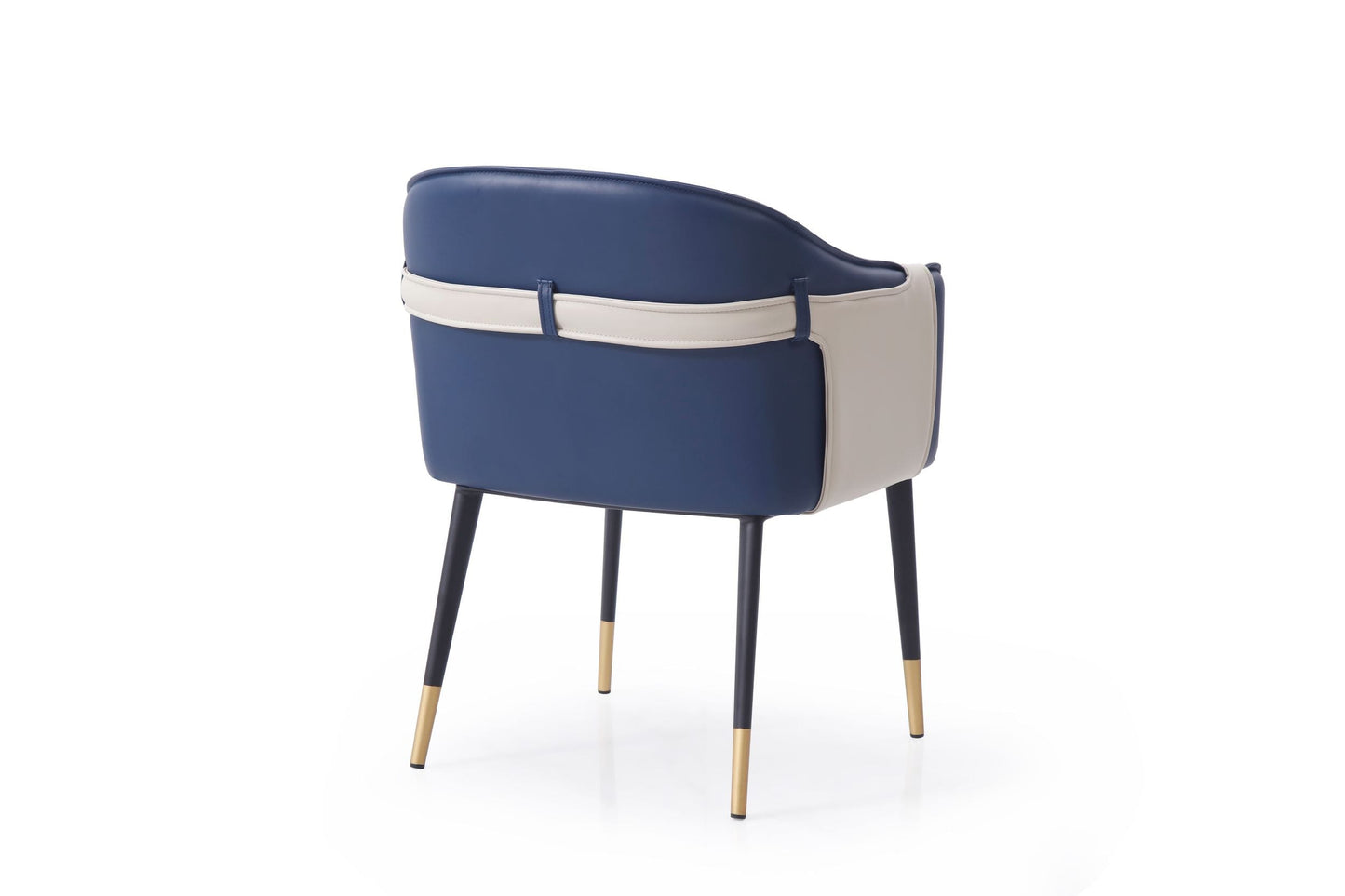 VIG Furniture Modrest Calder Blue Beige Bonded Leather Dining Chair