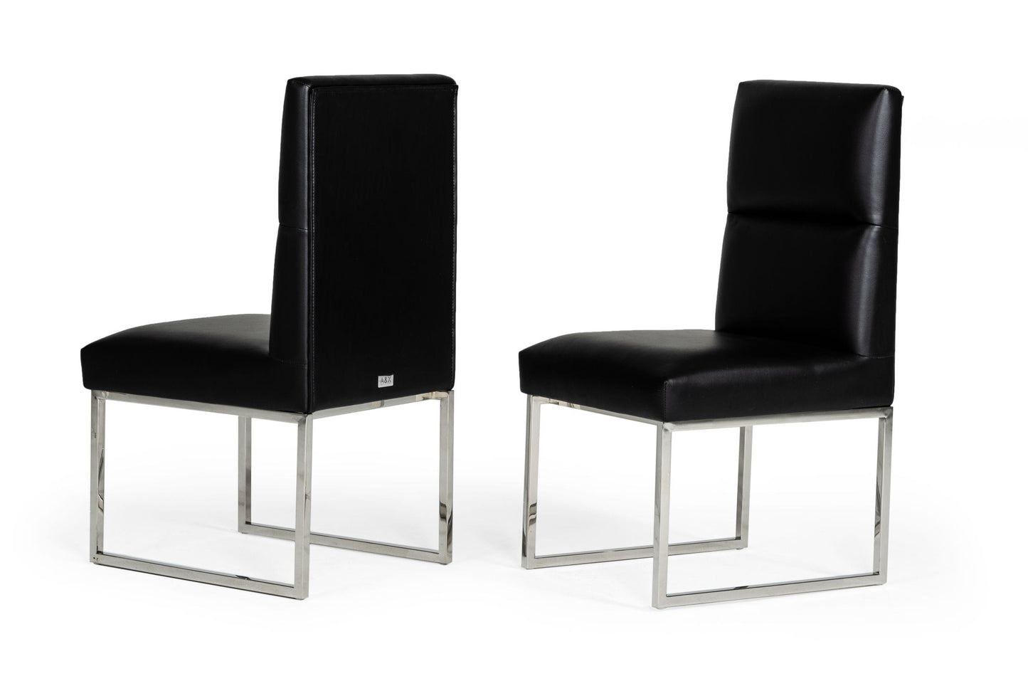 VIG Furniture AX Carla Black Leatherette Dining Chair Set of 2
