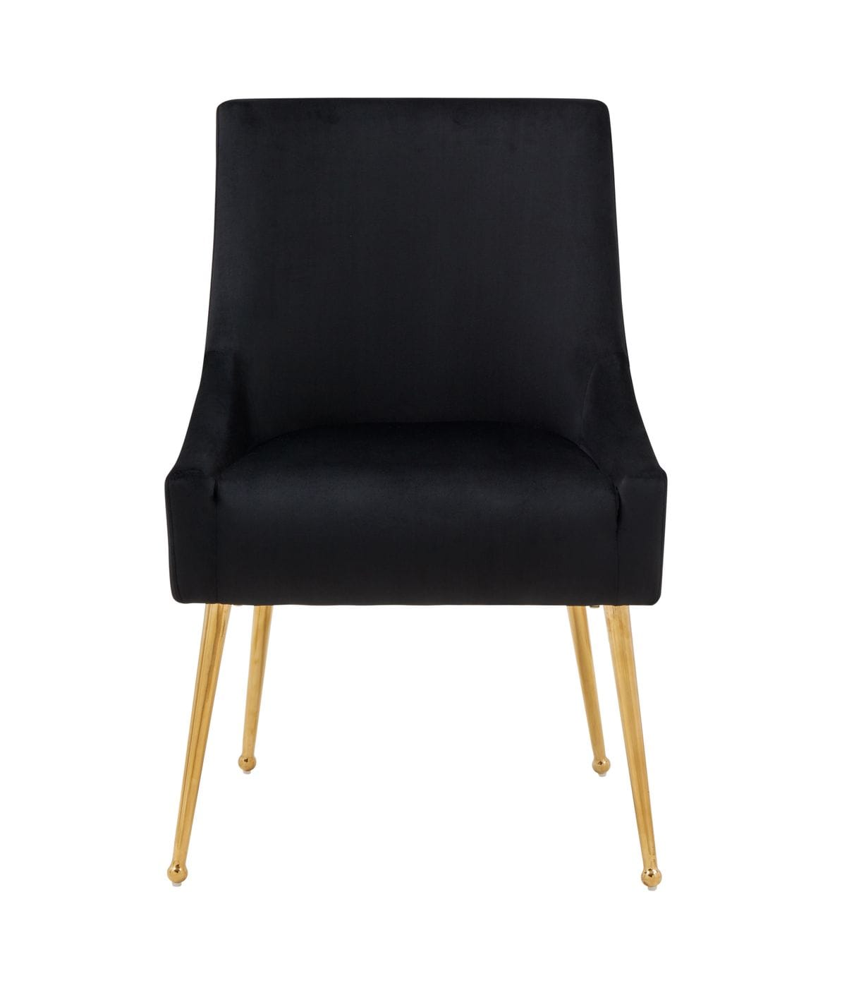 VIG Furniture Modrest Castana Black Velvet Gold Dining Chair Set of 2