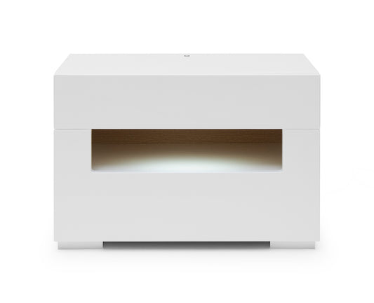 VIG Furniture Modrest Ceres LED White Lacquer Nightstand