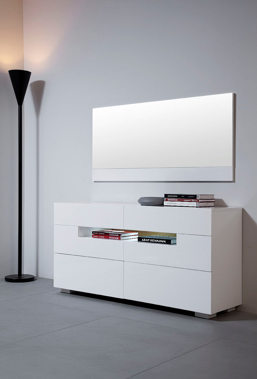 VIG Furniture Modrest Ceres LED White Lacquer Dresser
