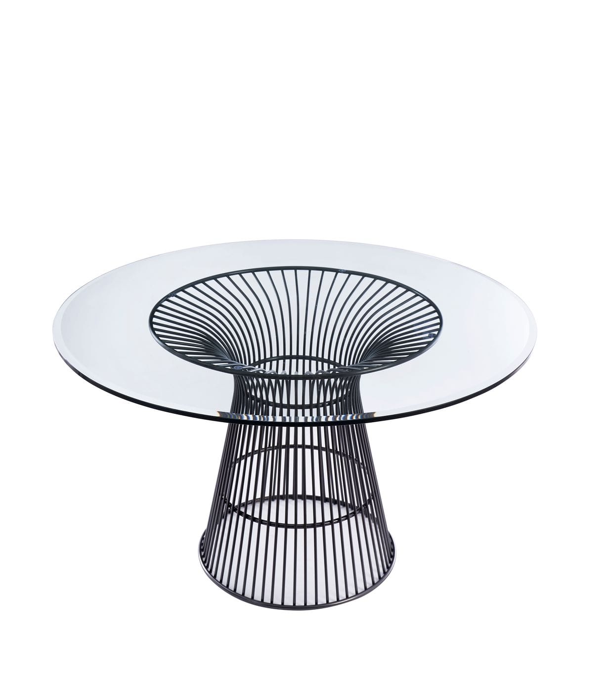 VIG Furniture Modrest Chandler Round Glass Black Dining Table