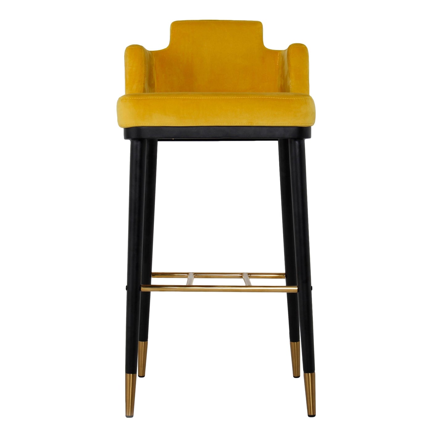 VIG Furniture Modrest Conifer Glam Yellow Barstool