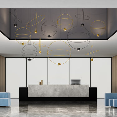 Contemporary designer pendant lighting by Lodes with 3000K dual-directional LED