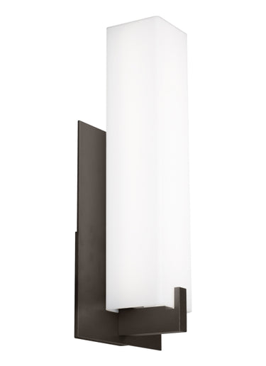 Cosmo 18 LED outdoor wall sconce, bronze finish, 3000K, modern exterior lighting"