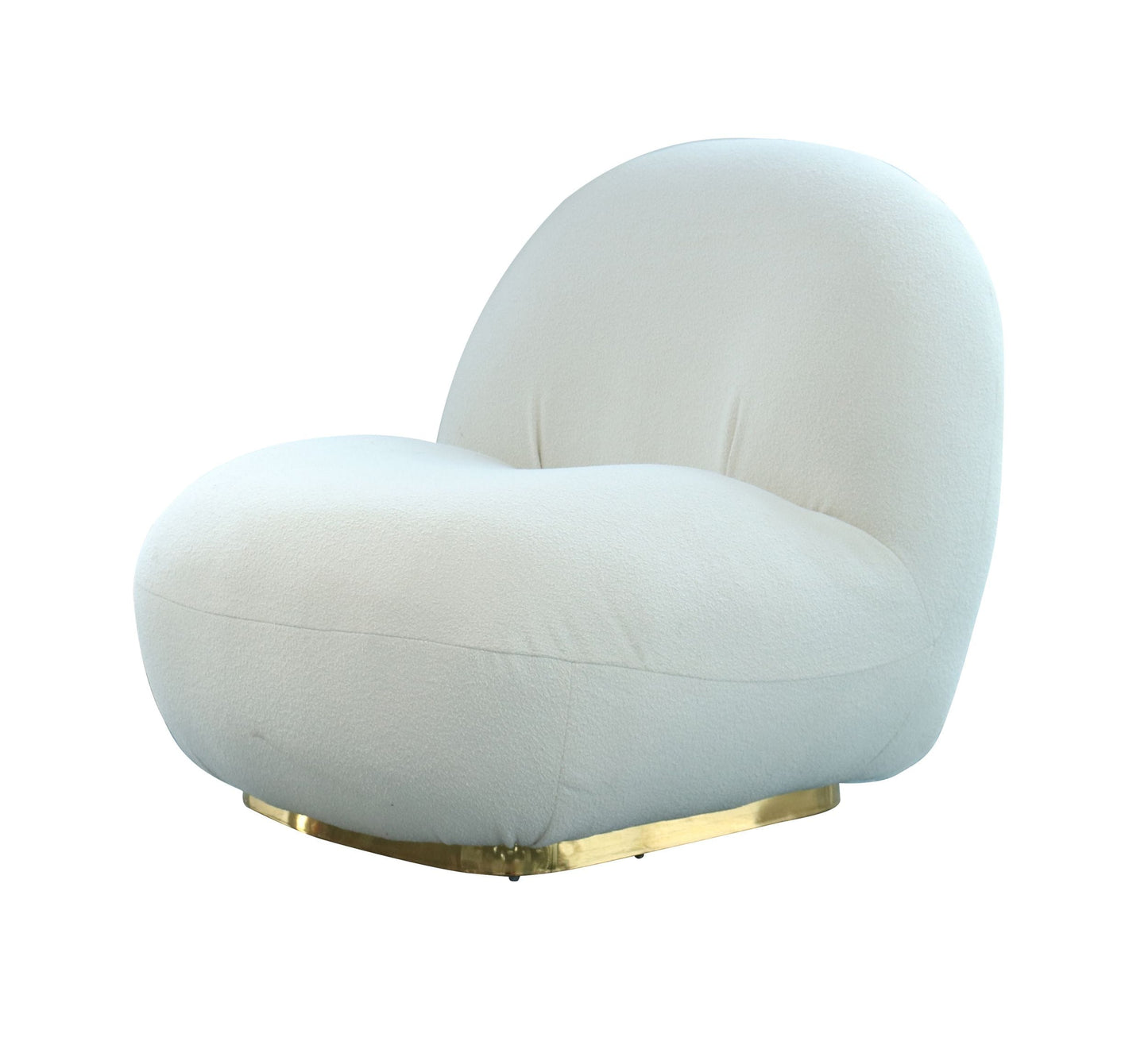 VIG Furniture Modrest Crestone White Sherpa Accent Chair