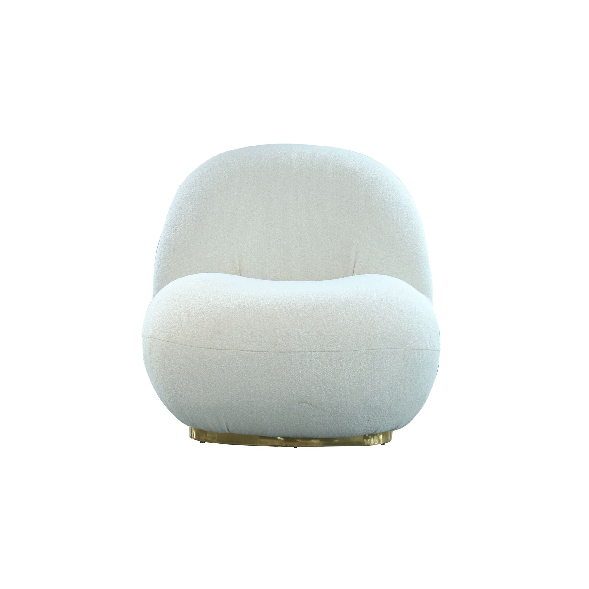 VIG Furniture Modrest Crestone White Sherpa Accent Chair