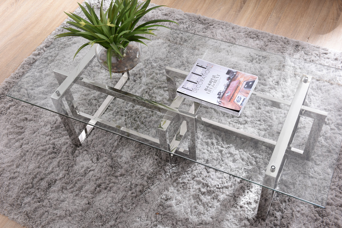 VIG Furniture Modrest Valiant Glass Coffee Table