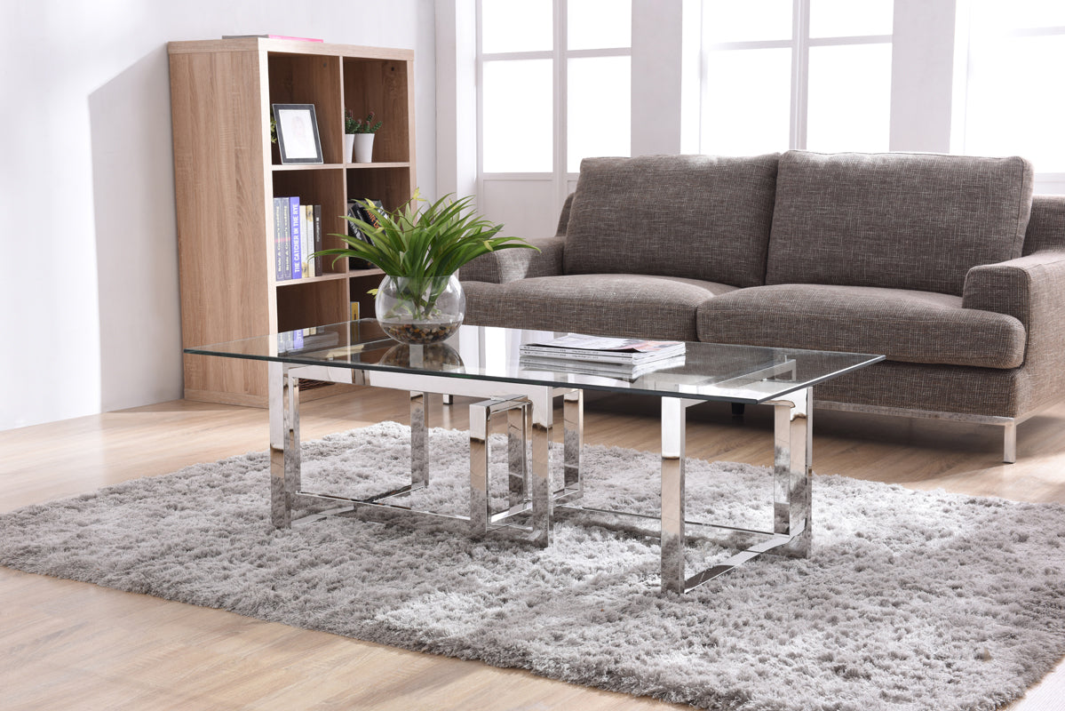 VIG Furniture Modrest Valiant Glass Coffee Table
