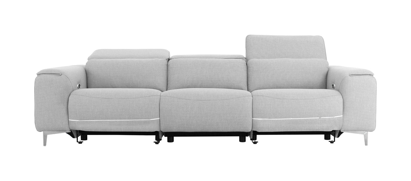 VIG Furniture Divani Casa Cyprus Grey Fabric Sofa Electric Recliners