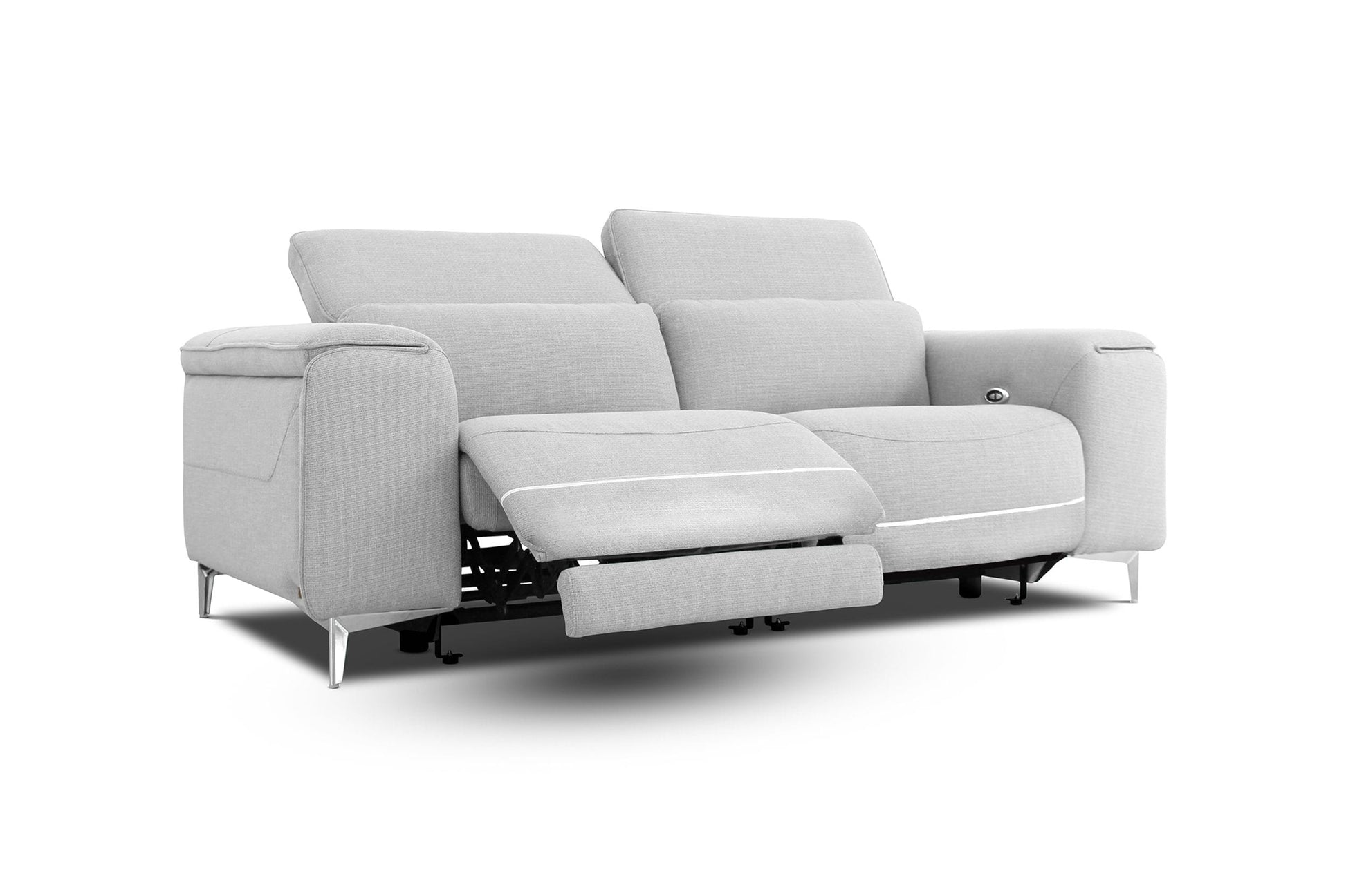 VIG Furniture Divani Casa Cyprus Grey Fabric Loveseat Electric Recliners