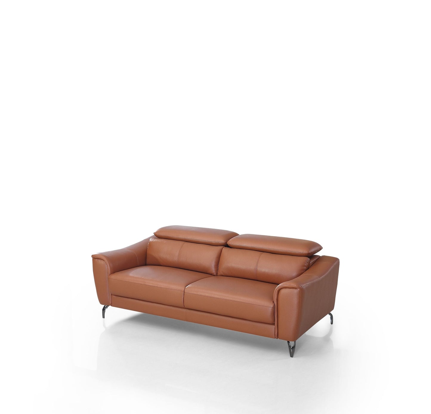 VIG Furniture Divani Casa Danis Cognac Leather Brown Sofa