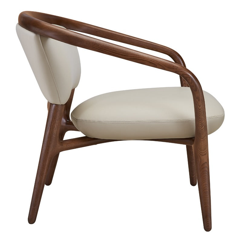 VIG Furniture Modrest Deana Mid Century Beige Walnut Accent Chair