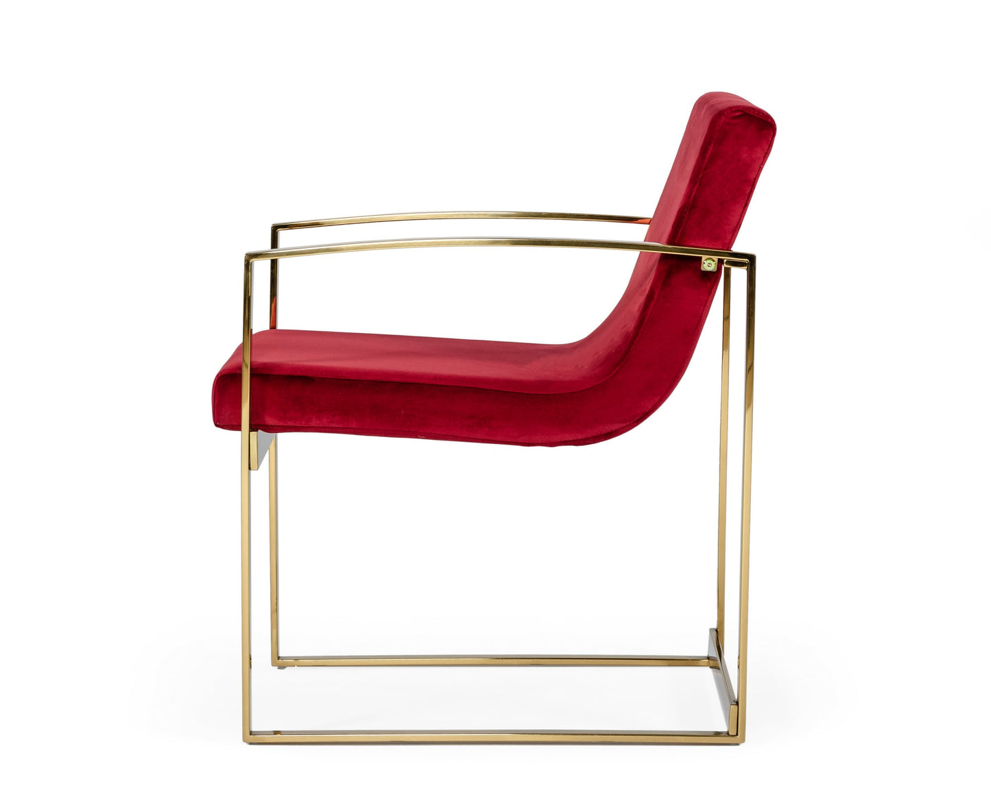 VIG Furniture Modrest Defoe Red Velvet Accent Chair