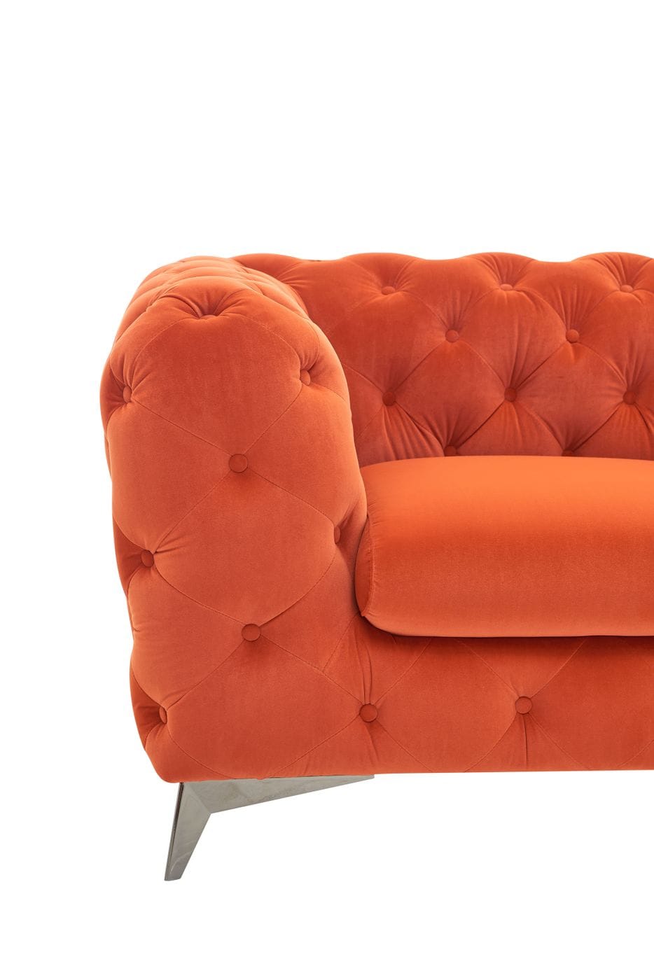 VIG Furniture Divani Casa Delilah Orange Fabric Sofa
