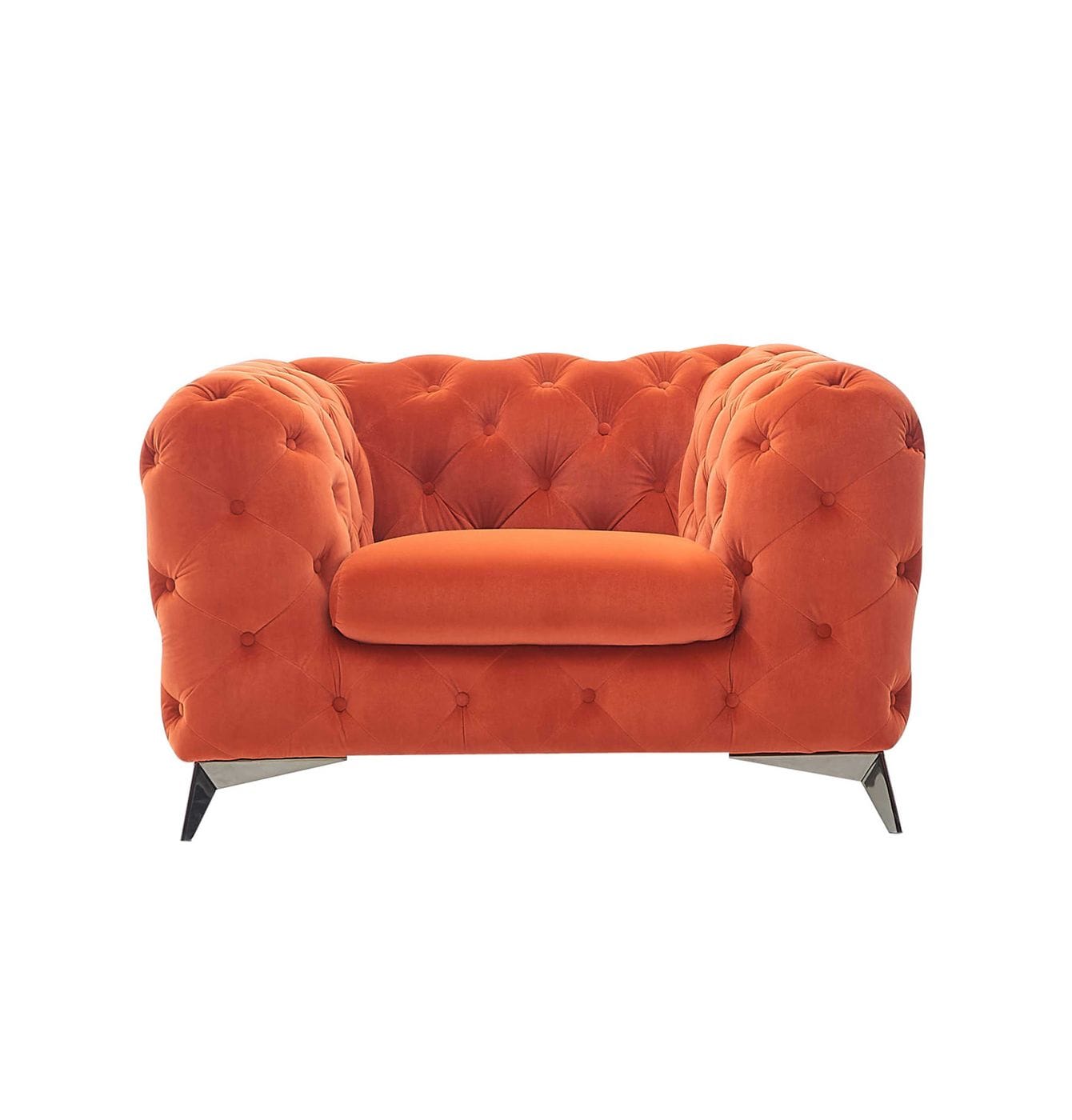 VIG Furniture Divani Casa Delilah Orange Fabric Chair