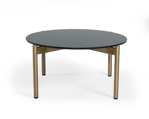 VIG Furniture Modrest Denzel Black Marble Gold Coffee Table