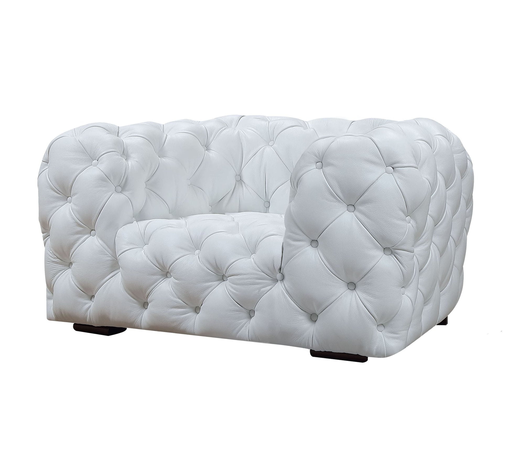 VIG Furniture Divani Casa Dexter White Full Italian Leather Lounge Chair