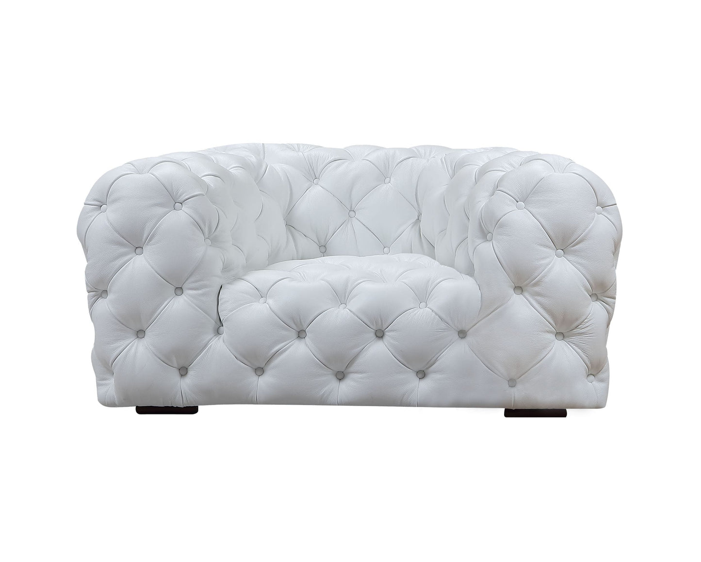 VIG Furniture Divani Casa Dexter White Full Italian Leather Lounge Chair