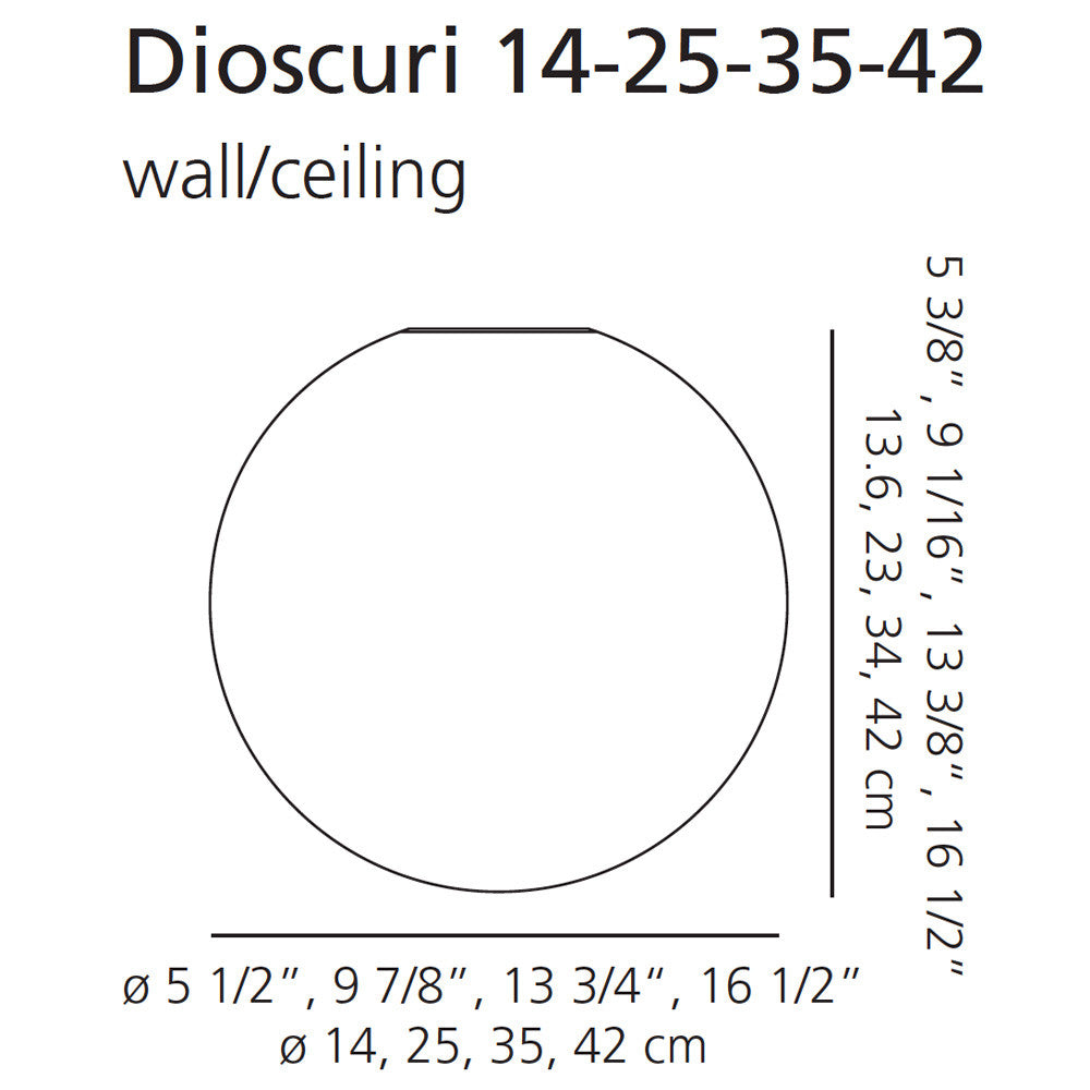 Artemide Dioscuri Wall Or Ceiling Light