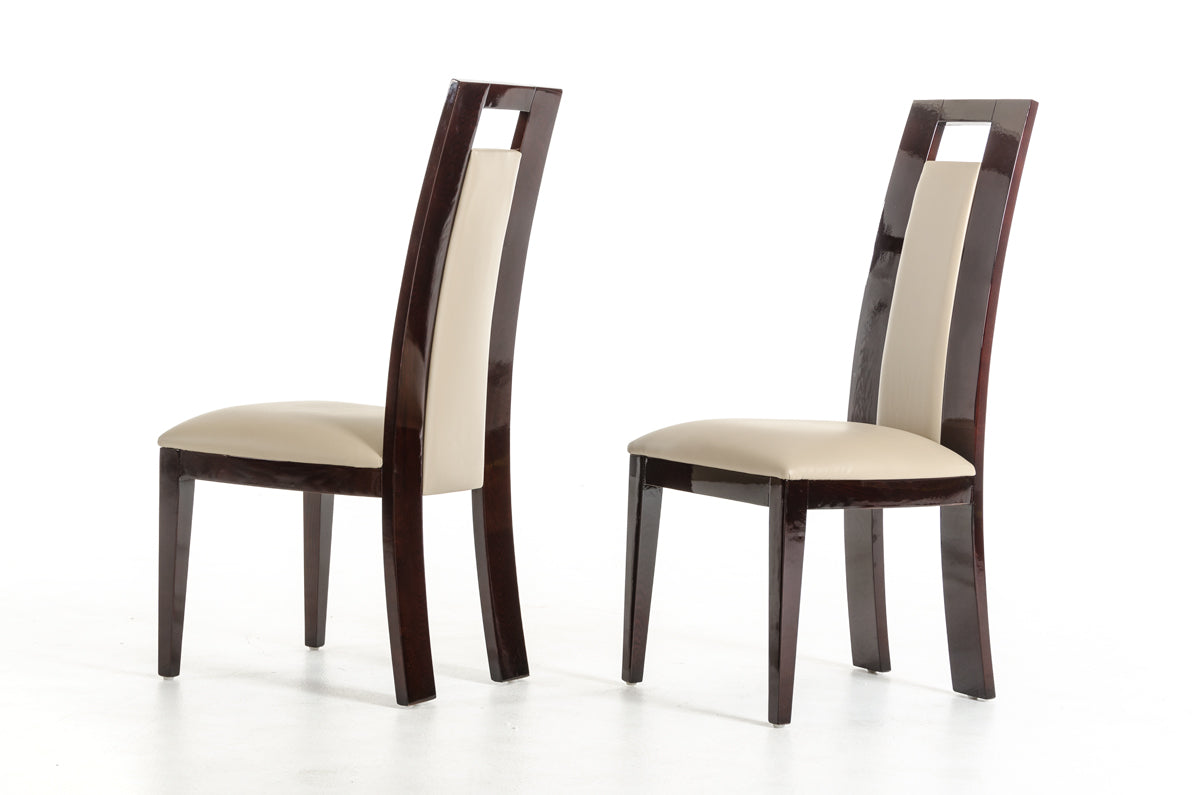 VIG Furniture Douglas Ebony Taupe Dining Chair Set of 2