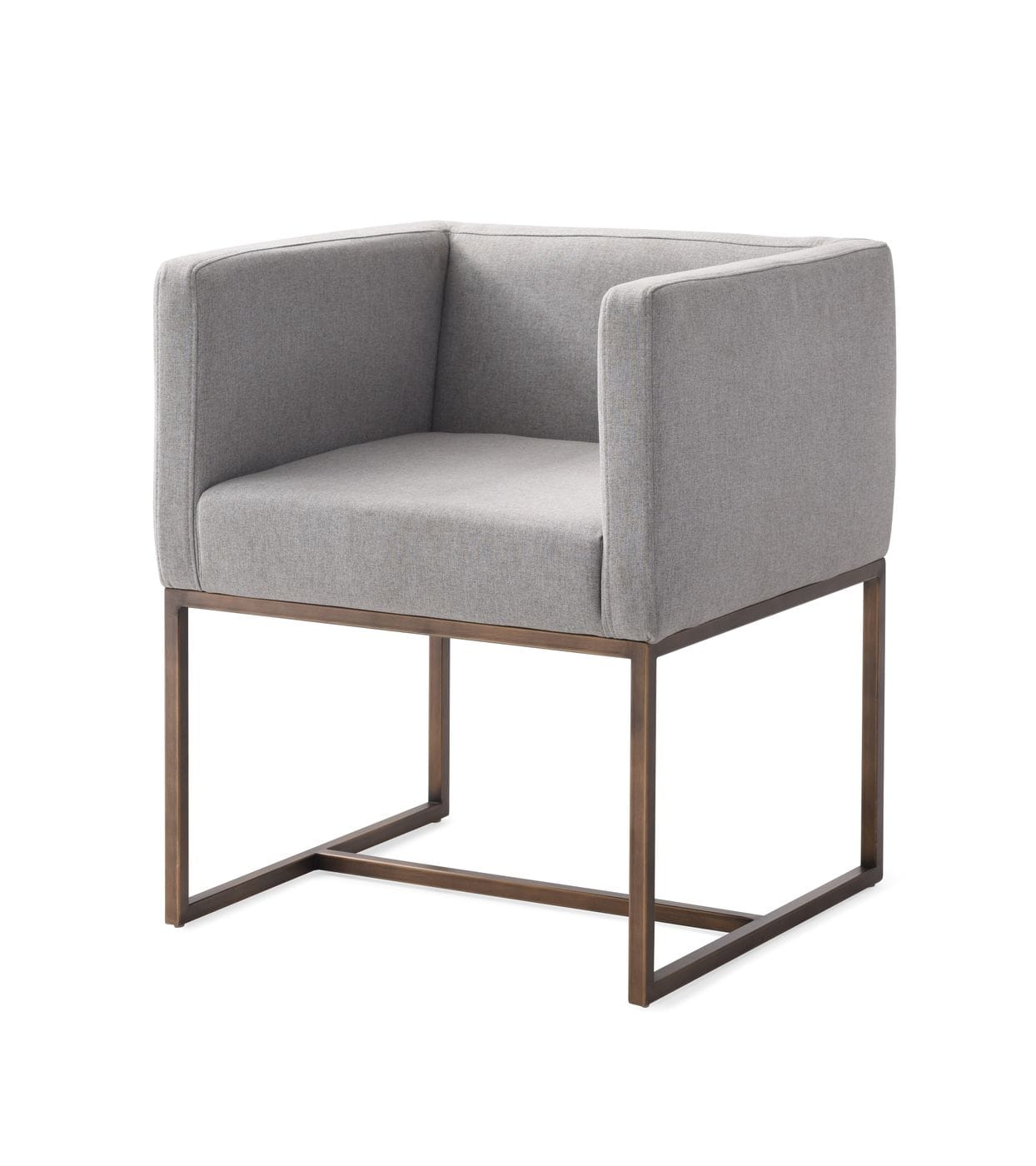 VIG Furniture Modrest Marty Grey Copper Antique Brass Dining Chair