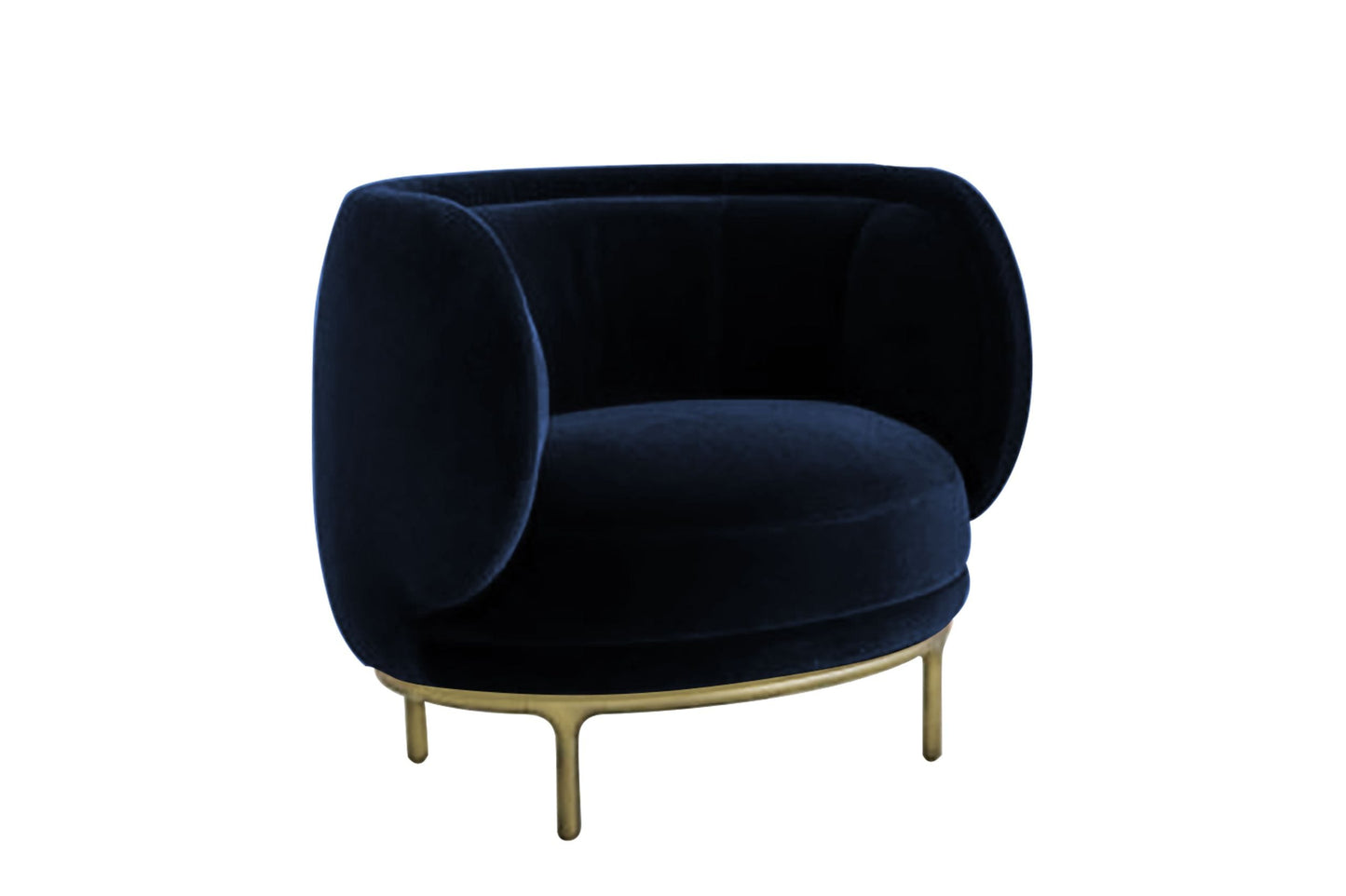 VIG Furniture Divani Casa Eckley Blue Velvet Accent Chair