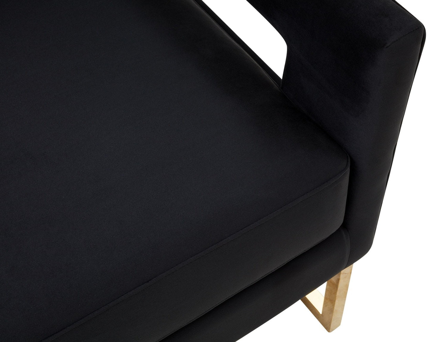 VIG Furniture Modrest Edna Black Velvet Gold Accent Chair