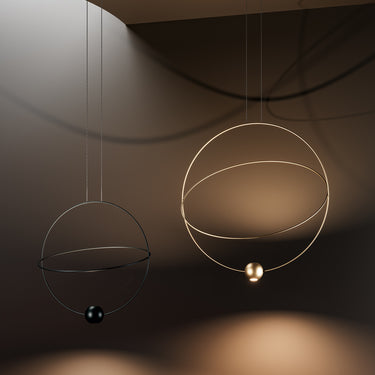 Large sculptural LED hanging light with 4-meter cord and ETL certification