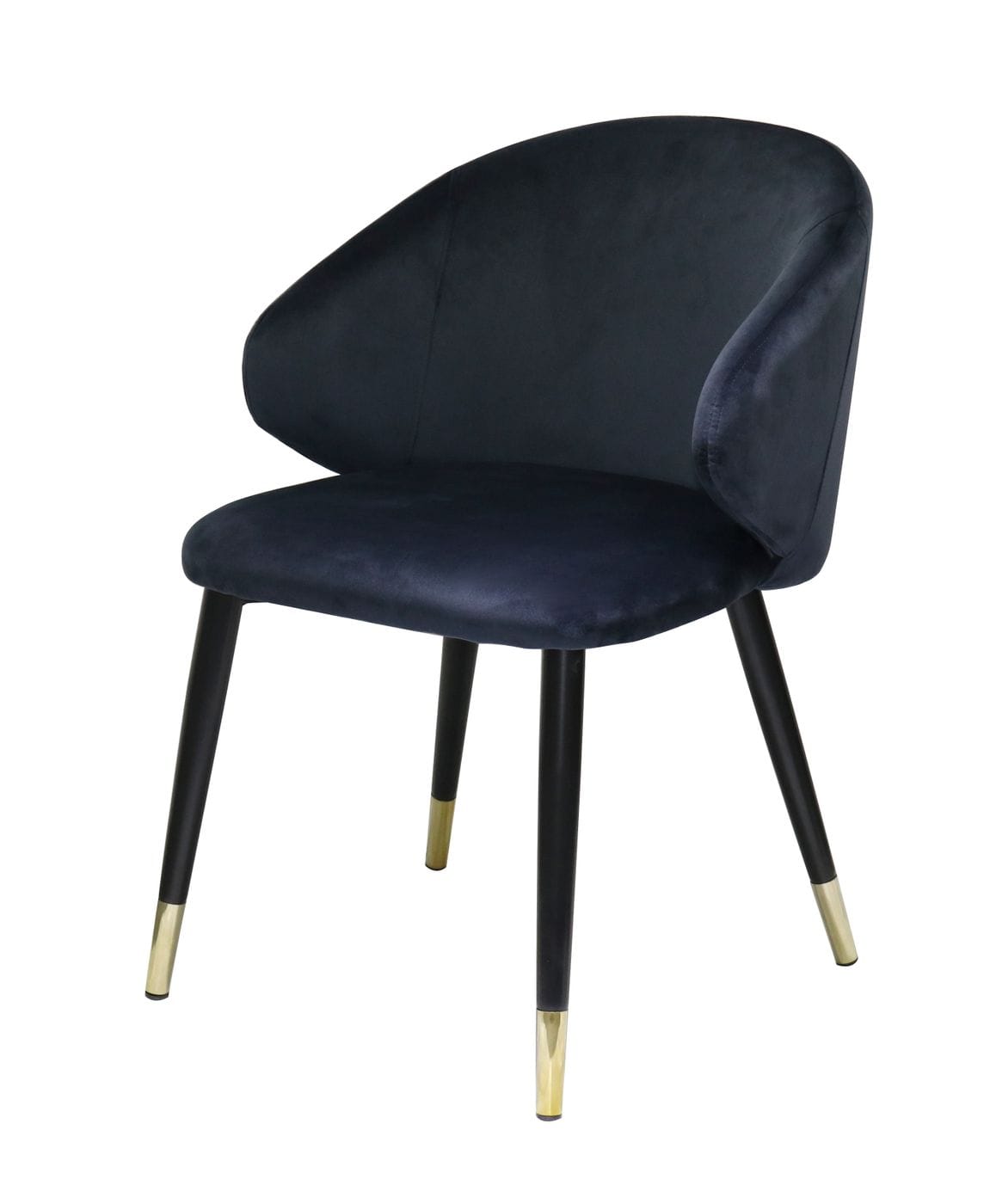 VIG Furniture Modrest Elon Blue Velvet Dining Chair Set of 2