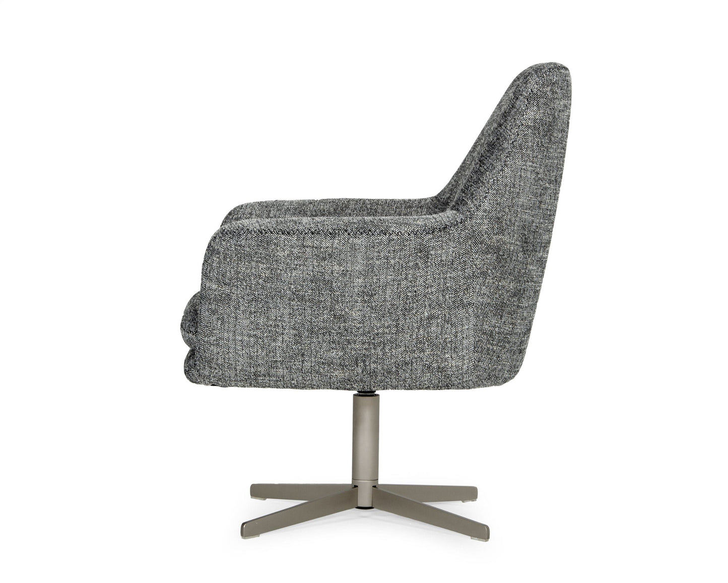 VIG Furniture Divani Casa Elvin Dark Grey Fabric Swivel Lounge Chair