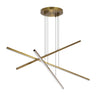 Aged Brass Linear LED Pendant for Dining & Kitchen: Visual Comfort Essence Trio