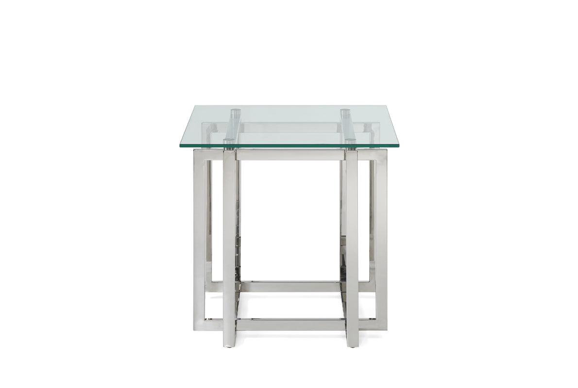 VIG Furniture Modrest Valiant Glass End Table