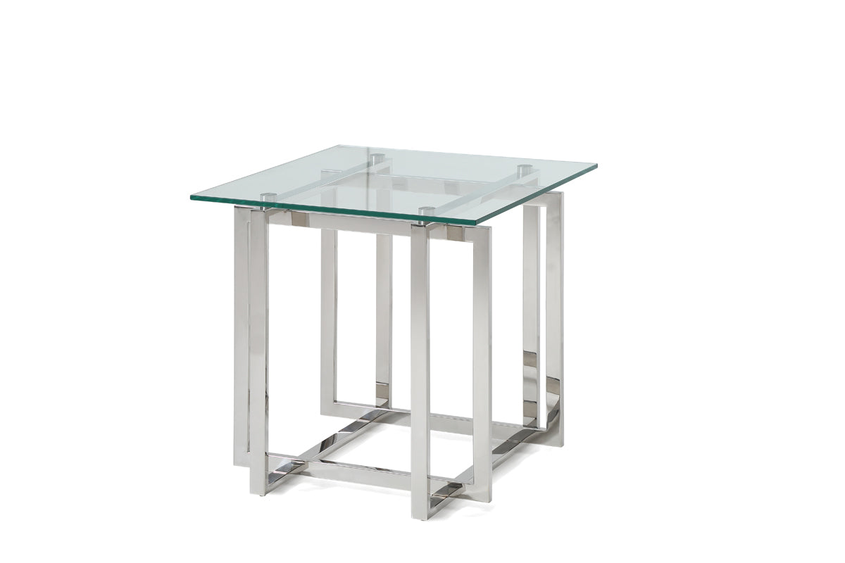 VIG Furniture Modrest Valiant Glass End Table
