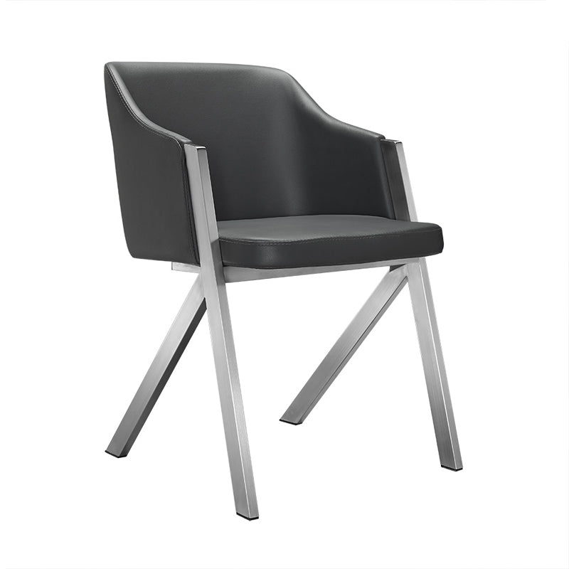 VIG Furniture Darcy Grey Leatherette Dining Chair Set of 2