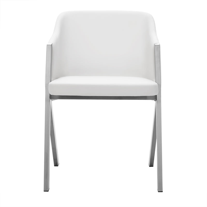 VIG Furniture Modrest Darcy White Leatherette Dining Chair Set of 2