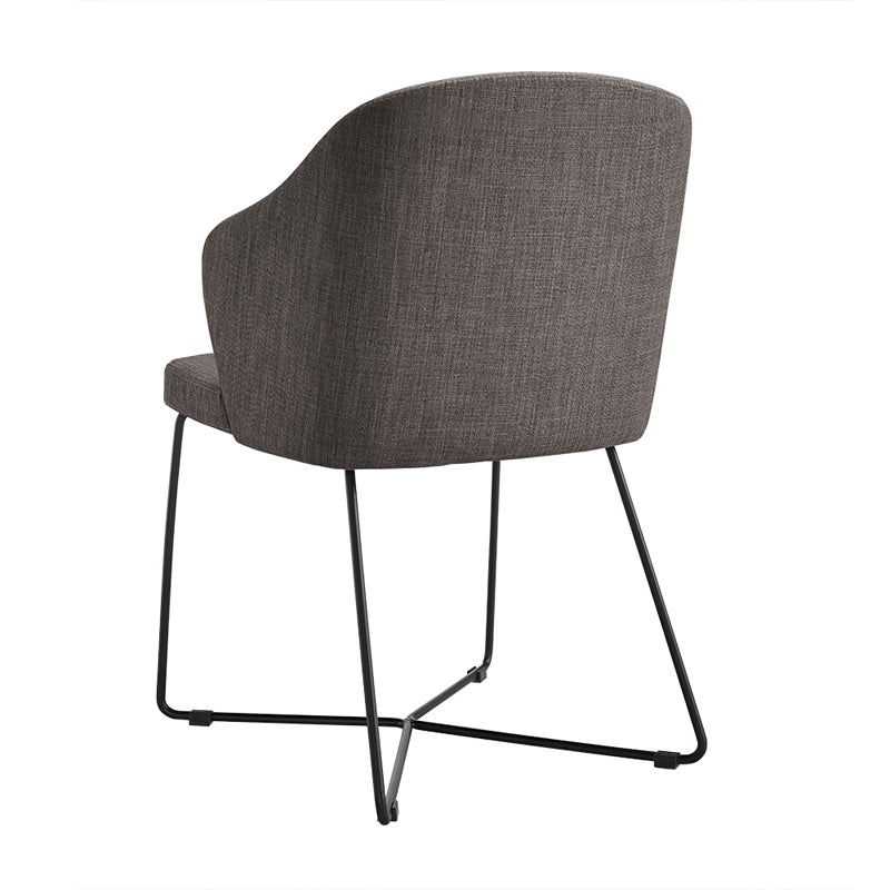 VIG Furniture Gia Grey Fabric Dining Chair Set of 2