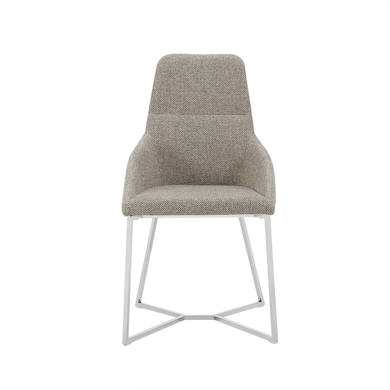VIG Furniture Stark Light Grey Fabric Dining Chair Set of 2