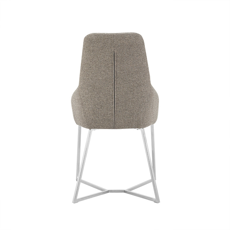 VIG Furniture Stark Light Grey Fabric Dining Chair Set of 2