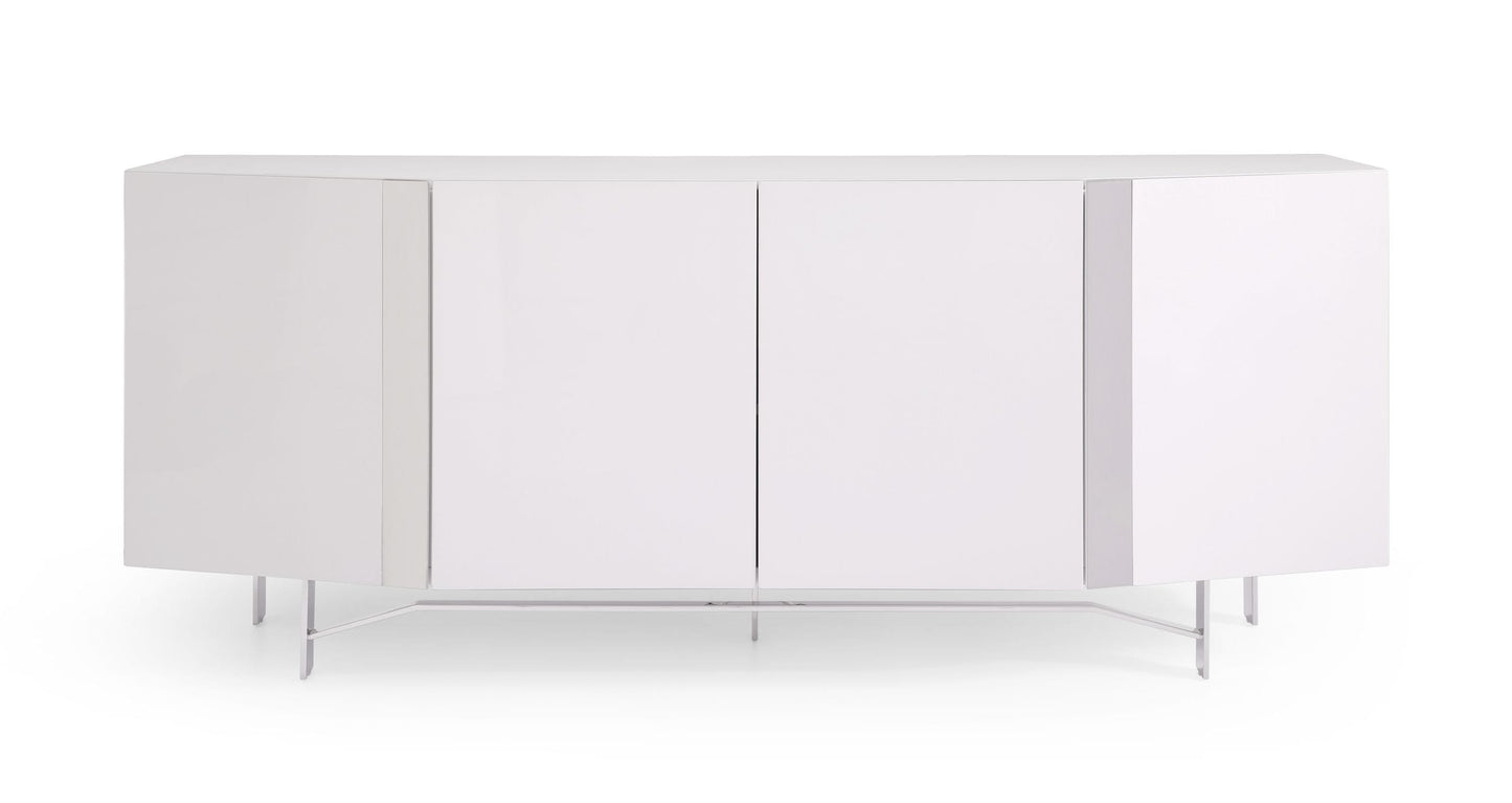 VIG Furniture Modrest Fairmount High Gloss White Buffet