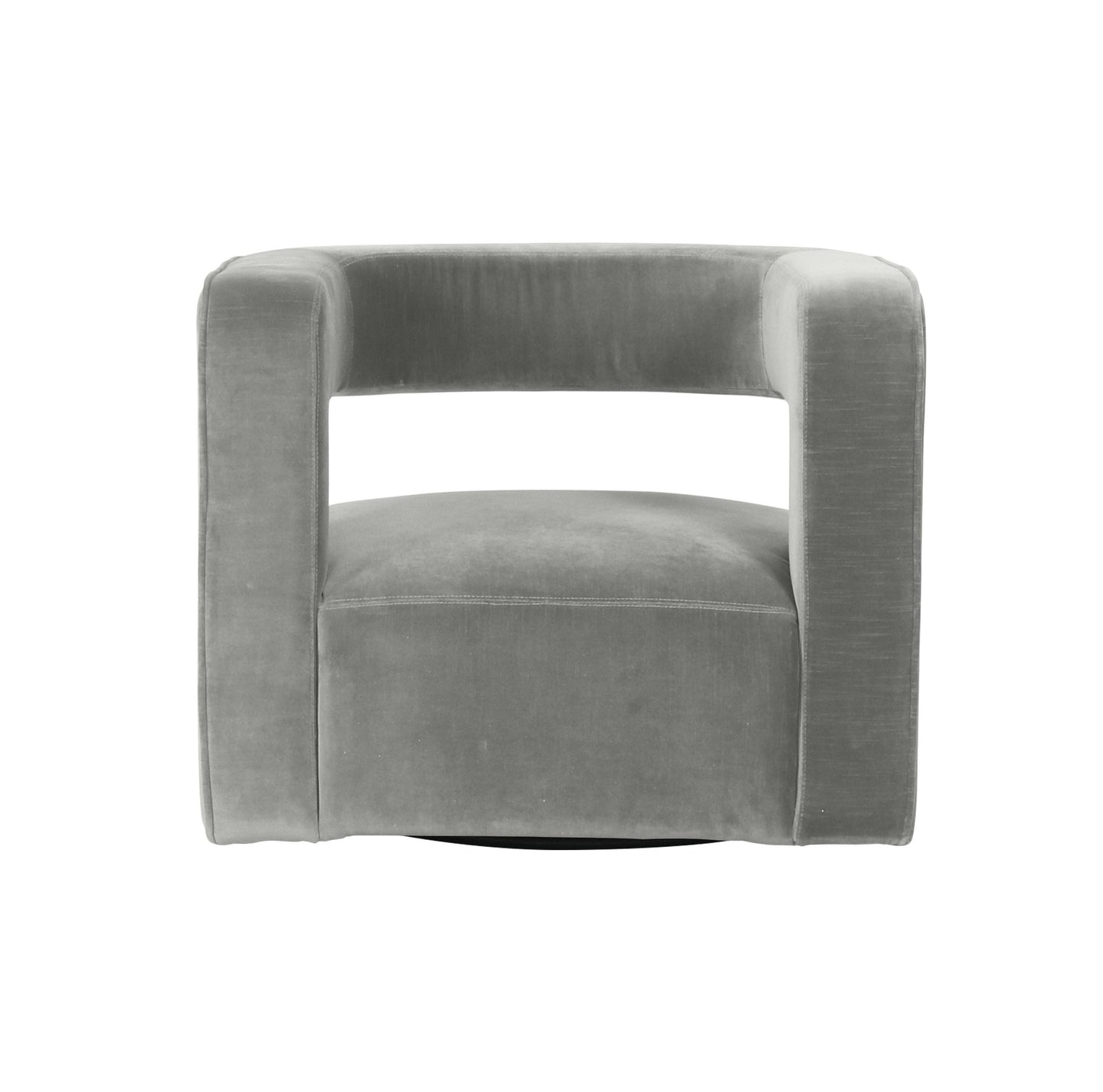 VIG Furniture Modrest Fanny Swivel Grey Velvet Accent Chair