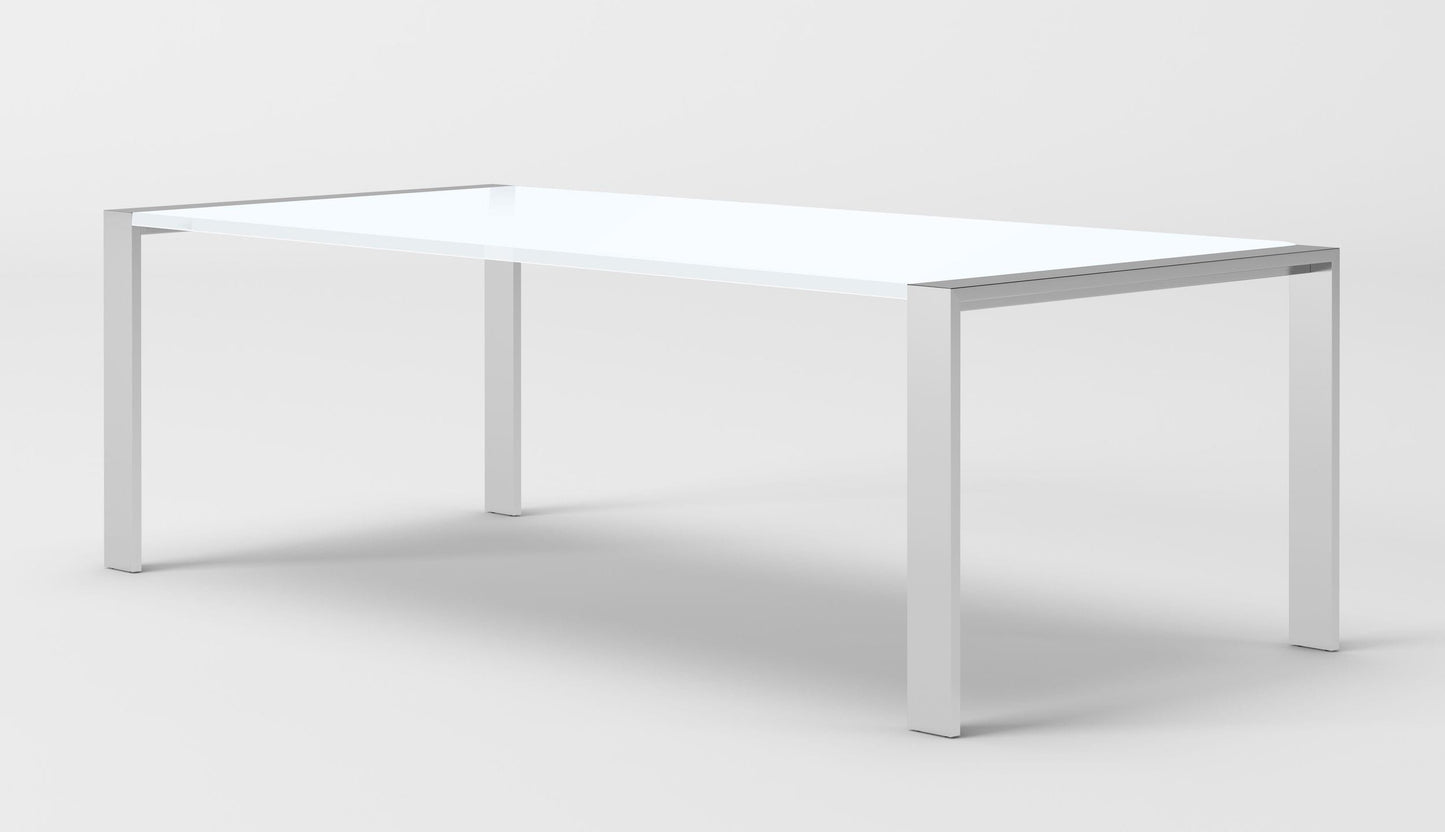 VIG Furniture Modrest Fauna White High Gloss Chrome Dining Table