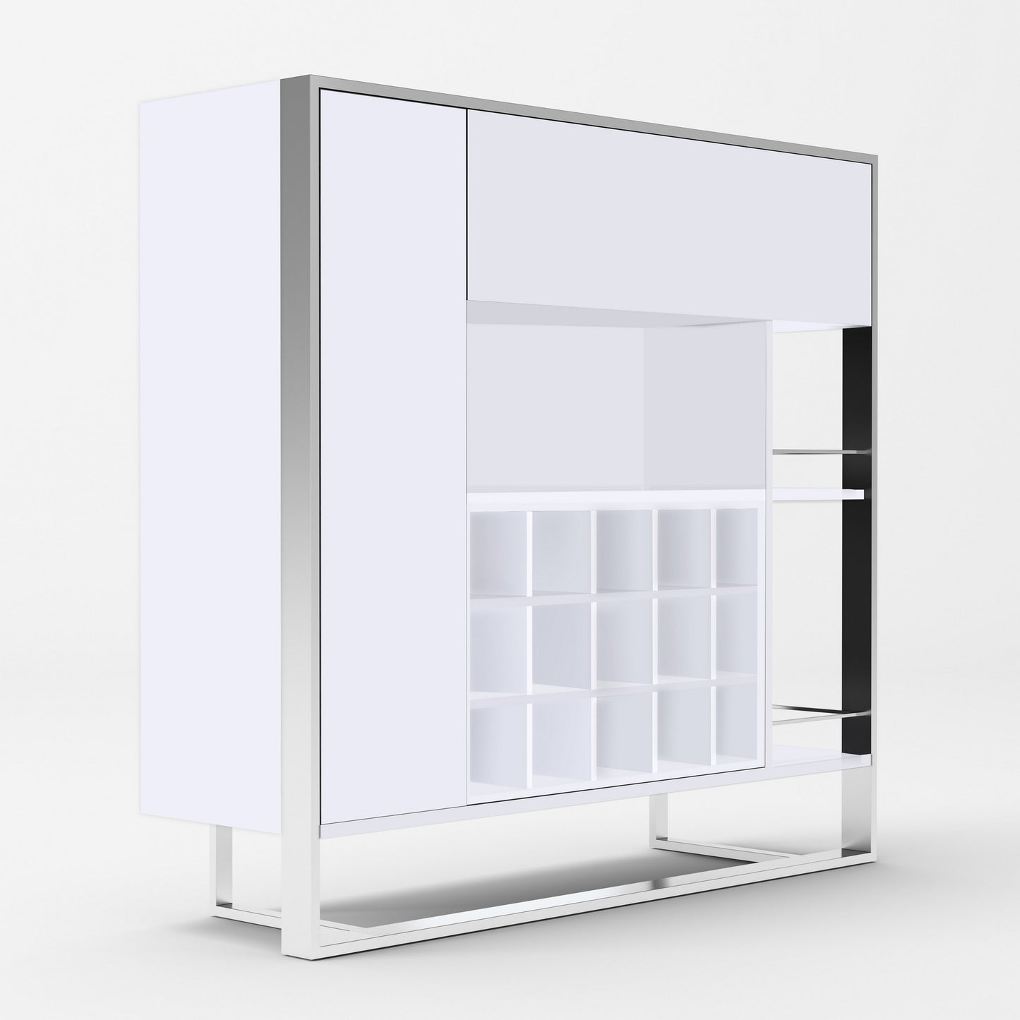 VIG Furniture Modrest Fauna White Wine Cabinet