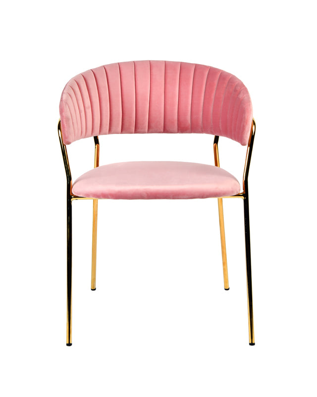 VIG Furniture Modrest Brandy Pink Fabric Dining Chair Set of 2