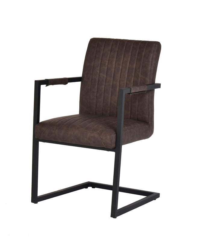 VIG Furniture Modrest Marta Brown Leatherette Dining Chair Set of 2