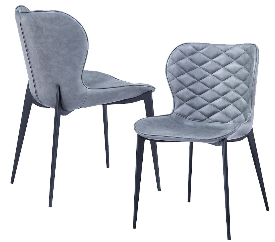VIG Furniture Modrest Felicia Grey Black Dining Chair Set of 2