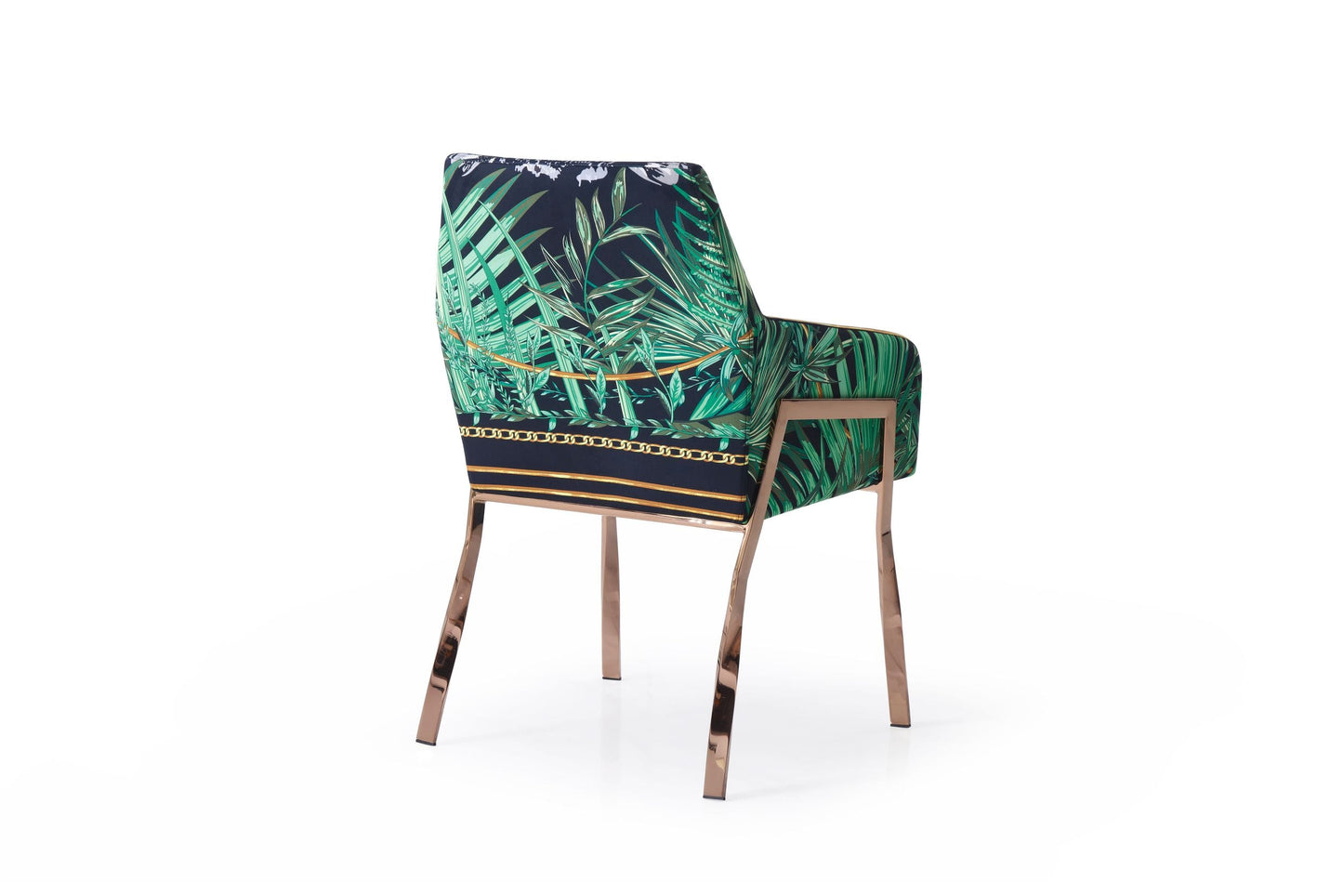VIG Furniture Modrest Fierce Black Rosgold Panther Dining Chair