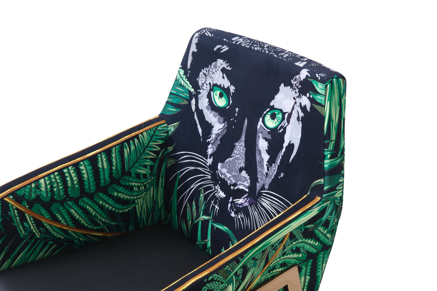 VIG Furniture Modrest Fierce Black Rosgold Panther Dining Chair