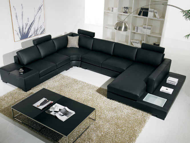VIG Furniture Divani Casa T35 Leather Sectional Sofa Light